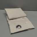 NICETOWN Natural Linen Curtains 84 inch Long 2 Panels Set, Grommet Top Thick Linen Burlap Semi Sheer Vertical Drapes Privacy Assured with Light Filtering for Bedroom/Living Room, W55 x L84