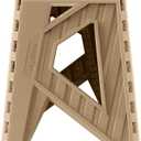 Livinbox 15 inch Plastic Collapsible Stool, Folding Stool, Outdoor Step Stool, Opens Easy with One Flip. Great for Kitchen, Bathroom, Bedroom, Holds Up to 200kg (Khaki Beige)