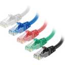 Cable Matters 10Gbps 5-Color Combo Snagless Cat 6 Ethernet Cable - 5ft, Cat 6 Cable, Cat6 Cord, Ethernet Cord, Multicolored (Black, Blue, White, Green, Red)