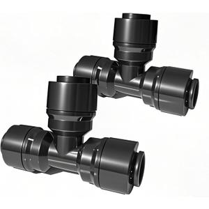 20 Pack Quick Connect 1/4" Drip Irrigation Tee Connectors,Tee Fitting for 1/4 Inch Irrigation Tubing,1/4 push to connect fittings for garden watering system