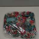 Janinka 8 Pcs Mini Christmas Wreath Small Cabinet Wreaths for Kitchen with Pine Berry Ribbon Bow Mini Christmas Farmhouse Decor for Holiday Xmas Party Porch Wall Window Door 7.87"(Red Berry Style)