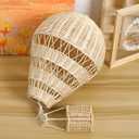 Rattan Hot Air Balloon Decor: 2pcs Wicker Basket Decoration for Baby Shower, Baby Nursery Bedroom Hanging Decoration, DIY Craft, Small Vintage Basket Home Garden Decor, 30 X 26cm