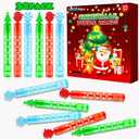 32 Pieces Christmas Party Favors Supplies Goodie Bags Stocking Stuffers Fillers for Kids, Mini Bubbles Wand