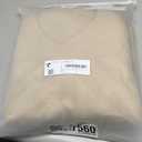 Womens Color Block Sweater Dress with Belt, Rolled Hem, Long Sleeve, V Neck, Knee Length, A Line, Oversized Knit Dress Fall (Beige) L