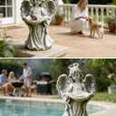 Solar Angel Statue with Bird Feeder for Outdoor Garden Decor | for Patio, Yard, Lawn, Balcony, Gift for Mother, Grandmother, Women
