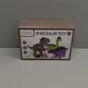 TEMI 3 Pack Electrical Walking Dinosaur Toys for Toddlers 3-4 3-5 Years with Sound and Light Up, Toddler Robot Dinosaur, Brachiosaurus, Stegosaurus Dinosaur Figures for Kids