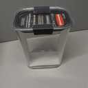 Rubbermaid Brilliance 16-Cup Airtight Food Storage Container with Lid Clear/Grey - optimal for pantry organization flour sugar and food storage