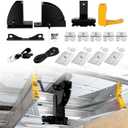 Van Interior Ladder Storage System Utilizes Overhead and Interior Sidewall Space,Alloy Steel Material, Includes System and Mounting Kit; Ladder Rack for Van, Trailers,or Truck Caps