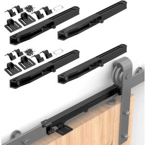 Barn Door Soft Close Kit,Matching 88-132 Pounds Single Door,Barn Door Buffer Damper Stopper is Suitable for Most Flat Track Sliding Door Systems,Upgrade Hole-Free Version, 4PCS