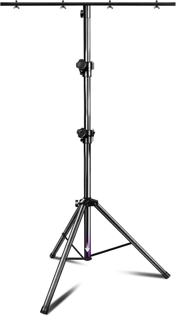 DJ Light Stand for Par Lights, 48.8-114.1 inches Portable Tripod DJ Stand for Stage, Bar, Banquet, Party