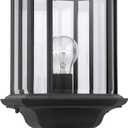 Generation Lighting 82029-12 Kent One Light Outdoor Post Lantern Hanging Modern Fixture, 20.25 Inch H, Black Finish, 1-Light, cETL Listed, Safety Rated for Wet Locations
