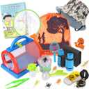 ESSENSON Outdoor Explorer Kit & Bug Catcher Kit with Binoculars, Compass, Magnifying Glass, Critter Case and Butterfly Net Great Toys Kids Gift for Boys & Girls Age 3-12 Year Old Camping Hiking