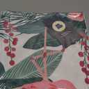 Batmerry Green Plam Pillow Covers 16x16 Inch Set of 2, Flamingo Tropical Leaves of Palm Tree Double Sided Square Throw Pillow Covers Sofa Decorative Pillowcase Cushion (Summer Flamingo Pineapple Pink)