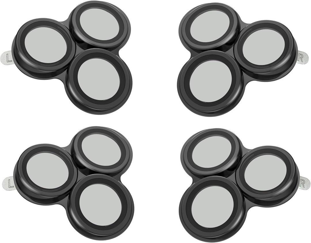 Juylay 2 Pack Lens Protector for Meta Quest 3S Accessories, High Definition Camera Protector Cover for meta/Oculus 3S, Alloy Frame, Thin 9H Tempered Glass for VR Accessories, Black