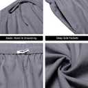 COOFANDY Mens Casual Summer Beach Linen Shorts 9 Inch Lightweight Drawstring Elastic Waist Shorts with Pockets (Blue)