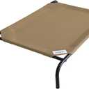Coolaroo Original Elevated Dog Bed - Breathable Off-The-Ground Pet Bed with Cooling Fabric, Joint Relief & Moisture-Resistant Fabric, 100% Recyclable, Easy Clean, Nutmeg, Large
