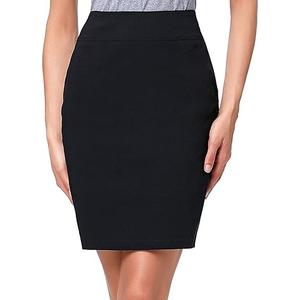 Kate Kasin Women's Stretch Knee Length Pencil Skirts High Waisted Slim Fit Business Casual Skirt L