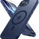 Miracase for iPhone 16e case & iPhone 17e Case for MagSafe [with 29H+ Screen Protectors] TOP Military-Grade Protection Shockproof with Velvet Touch for iPhone 16e/17e Phone Case 6.1", Dark Blue