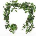 RECUTMS Ivy Vines 2Pcs Ivy Garland 74.8inch Fake Vines Hanging Plants with Silk Leaves Greenery Decoration for Indoor Outdoor Wedding Home Kitchen Garden Office
