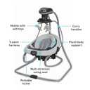 Graco DuetSoothe Swing and Rocker with Removable Swing Seat and 6 Swinging Speeds for Toddler Swing Seat and Swing Chair