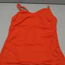 Red Tankini Tops for Women - V Neck Tummy Control Bathing Suit Top Only No Bottom S