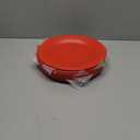 Melamine Beaded Dinner Plate Set of 6, 100% Pure Melamine, BPA Free, Chip & Break Resistant, Lightweight, Great for Dining, Weddings & Everyday Meals, Red, 11in