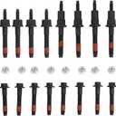Exhaust Manifold Stud Bolt Nut Kit Compatible with 1999-2009 Dodge Dakota Durango Ram 1500 Chrysler Aspen Jeep Grand Cherokee Commander Mitsubishi Raider 4.7L V8 Replaces 6505257AA 6504331