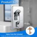 T2470 Chrome Shower Handle 3-Function Transfer Valve Shower Trim Kit, Compatible with Moen T2470 Genta LX Posi Temp Series, 2521, 2551, 2571, or 2581 Valve Required (Valve Not Included)
