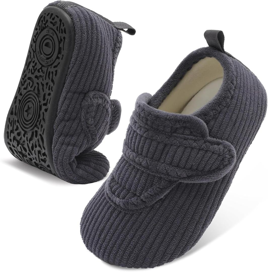 Toddler Slippers Boys Girls House Shoes Soft Warm Kids House Slippers Slip on Cozy Bedroom Sock Shoes Non-slip Indoor Outdoor Slipper Shoe, Size: 24-25