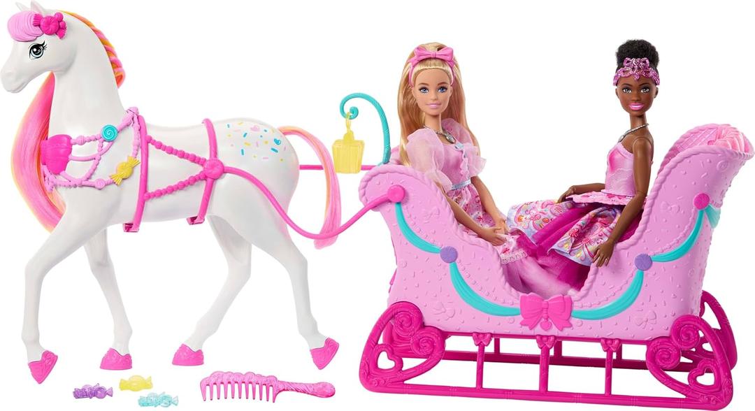Barbie in the Nutcracker Land of Sweets Horse & Sled