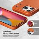 LUCKYCOIN Premium Handcrafted 100% Full-Grain Cowhide Leather Case for iPhone 17 Pro Max 6.9'', Built-in Camera Control Button, MagSafe Compatible, Full Camera Protection, Metal Button, Retro Brown