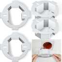 2 Pcs Round Electrical Box Extender 4.35 x 1.5 Inches Etl Listed Plastic Ceiling Outlet Light Box Extender for 3.5 Inch 4 Inch Round or Octagonal Electrical Boxes, White
