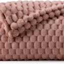 BEDELITE Valentine Day Fleece Blanket, 3D Jacquard Decorative Dusty Pink Twin Size, Soft and Cozy Warm Plush Fuzzy Throw All Seasons Suitable, 60x80Inches