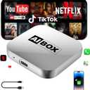 Wireless CarPlay Adapter 2026 Upgraded AI Box Carplay Suitable for Apple iPhone & Android, with Compact Size, Plug-and-Play Convenience, and Fast, Stable Connection for CarPlay & Android Applications