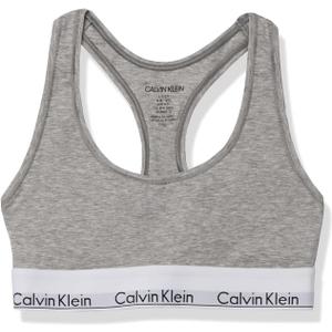 Calvin Klein Women's Modern Cotton Unlined Wireless Bralette (1X, Grey Heather)