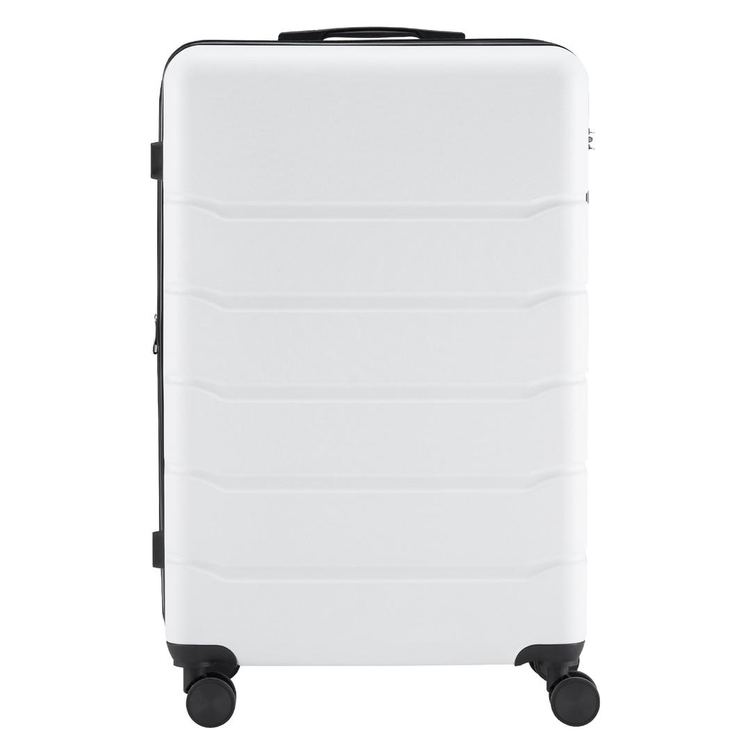 Luggage with Spinner Wheels TSA Lock Carry on Hard Shell ABS Suitcase Lightweight,White,20 Inch