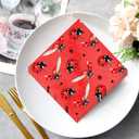 CC HOME Ladybug Birthday Paper Plates Napkins Coccinella Insect Disposable Tableware Set Party Supplies Ladybird Theme Dinnerware Serves 24 Guests for Audlts Kids Baby Shower Birthday 88PCS