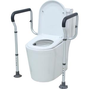 Loyoda Toilet Handle Height-Adjustable Leg Toilet Safety Frame Medical Grade Aluminum Alloy Sturdy Toilet Safety Rail Provides Support for Seniors, Disabled and Pregnant Women