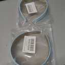 2 x Light Blue Headband for Women 2 inch Wide Thick Blue Head Bands for Women's Hair Non Slip Fashion Womens Headband Satin Cute Light Blue Headbands for Girls