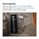 Baby Brezza Portable Warmer 3X Faster Baby Bottle Warming - Travel Breastmilk and Formula Warmer - Safe, Even Heating - Up to 9oz - No Adapters, Black