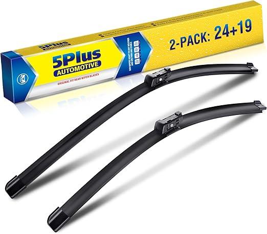 24"+19" Windshield Wiper Blades Replacement For VW Volkswagen Jetta 20112023 Passat 20122018 CC 20132017, Premium AllSeason Automotive Replacement Windshield Wiper Blades For My CarTop Lock 16mm