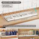 Magheo 2 Pack Expandable Food Storage Container Lid Organizers, 22" Pots and Pans Organizer Under Cabinet with 9 Adjustable Dividers Pot and Pan Lid Holders Rack Inside Cabinet(White)