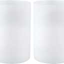 Skelang 2 Pcs Frosted Opal White Glass Light Shade, Cylinder Light Cover with 1-5/8" Fitter, Fixture Replacement Globes for Pendant Light, Wall Sconce, Lamp