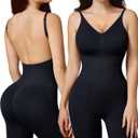 BRABIC Backless Shapewear for Women Tummy Control Bodysuit Seamless Full Body Shaper Sleeveless Jumpsuits Tank Tops, 2XL