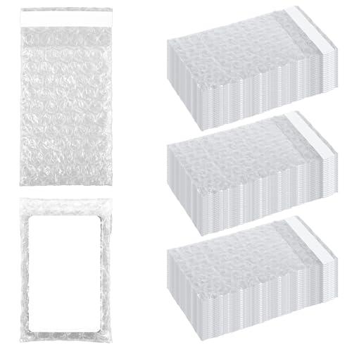 300Pcs Bubble Wrap Bags for Packing, 2 x 3.15 Inch Double Wall Plastic Bubble Wrap Sleeves Clear Self Sealing Bubbles Shipping Bags for Small Business Moving Shipping Packaging Storage