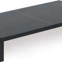 TEAMIX 20 Inch Monitor Stand Riser, Black Desktop Stand for PC/TV/Laptop/Printer, Wood Monitor Riser with Storage, Computer Stand Keyboard Organizer