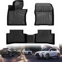 All Weather Floor Mats Fit for 2025 Lexus UX 300h; 2019-2024 Lexus UX 250h; 2019-2022 UX 200 - Custom Fit TPE Floor Liners Accessories for UX 1st and 2nd Row Full Set Car Mats
