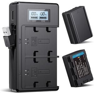 NP-FZ100 Battery, 2x2600mAh Replacement Camera Battery Charger Set for Sony A7III, A7IV, A7C, A7CII, A7R III, A7R IV, A7R V, A7S III, A1, A9, A9R, A9S, A9II, A6600, A6700, FX3, FX30, ZV-E1 Batteries