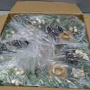 Trfdhm Candle Holder Wreath, Christmas Advent Centerpiece Decor,20 inch Candle Wreath Decorations for Table Indoor Home & Church  (White)