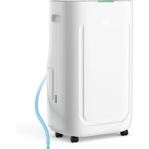 5000 Sq.Ft 80 Pint Dehumidifier for Basements, 1.72 gallon Water Tank Dehumidifiers for Home, Dehumidifier with Drain Hose, Timer, Drain Hose, Humidity Display and Silent Mode